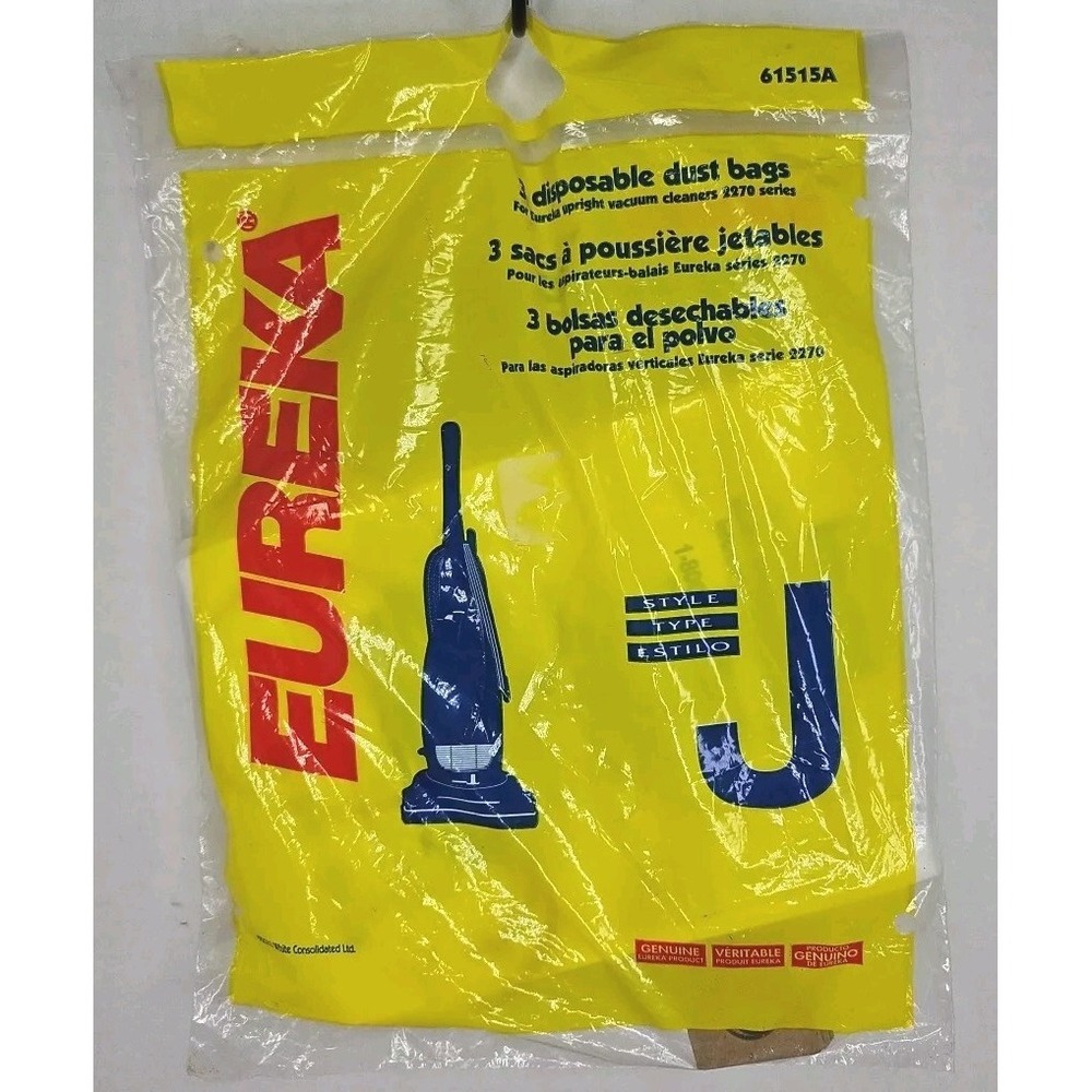 Genuine Eureka Style J Vacuum Bag # 61515A- 3 bags‎ New
